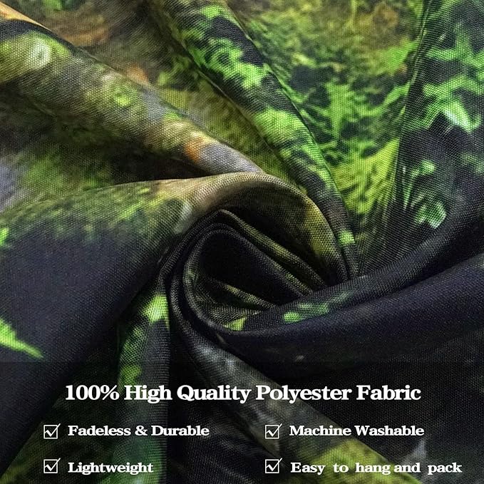 AMM Green Rainforest Tapestry Nature Forest Tapestry for Bedroom Aesthetic Misty Tropical Jungle Trees Flowing Stream Landscape Tapestries Wall Hanging for Living Room Dorm 48 x 36 Inch-Ruum Studio Home