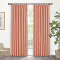 Macochico 100% Blackout Pinch Pleated Linen Curtains Thermal Window Treatments Sound Reducing Curtains for Bedroom Living Room Orange Farmhouse Burlap Drapes with Tieback 52”Wx63”L 1 Panel-Ruum Studio Home