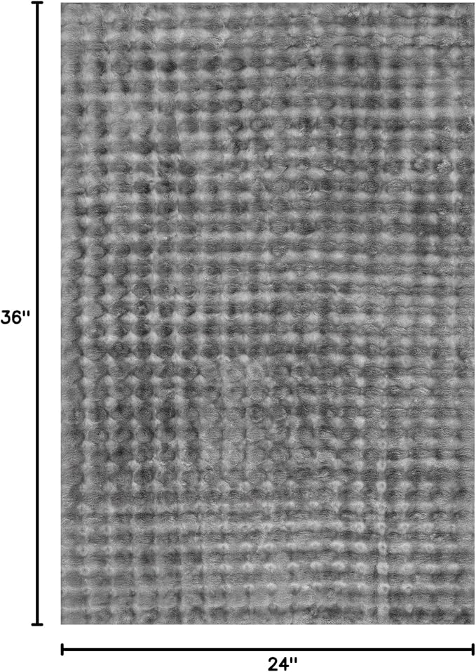 nuLOOM Jeni Checkered 2x3 Machine Washable Accent Rug for Living Room Bedroom Dining Room Entryway Kitchen, Dark Grey-Ruum Studio Home