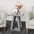 End Tables Living Room, Side Table Beside Sofa, Nightstand for Bedroom, Couch Side Table with Shelf, Modern End Table for Living Room, Grey End Table-Ruum Studio Home