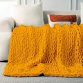 Ultra Soft Chunky Knit Blanket Throw -40x50 Hand Knitted Warm Chenille Throw Blanket, Home Decor Soft Thick Yarn Cable Knit Blanket Breathable Fleece Banket Christmas for Couch Bed Sofa Best GIF-Ruum Studio Home