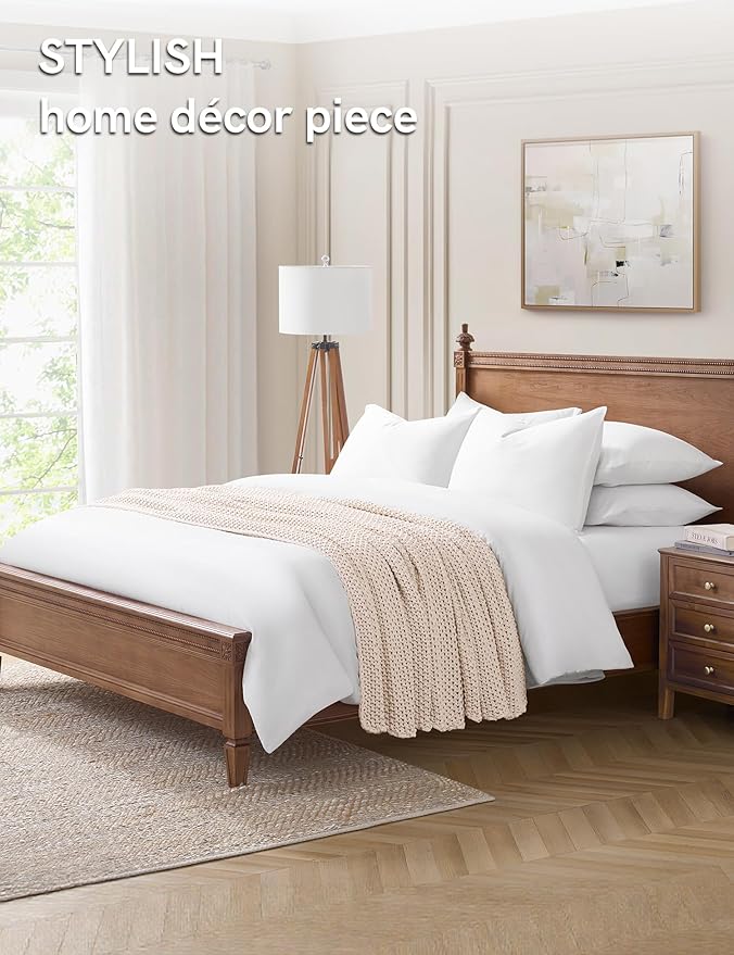 YnM Chunky Cotton Knit Throw Blanket, Cable Knit Throws for Bed Couch Sofa, Comfy & Relaxing, Decorative Piece for Farmhouse Modern Boho Rustic Scandinavian Chic Vibe, Cream White 50x60 Inches-Ruum Studio Home