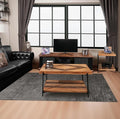CONSDAN StoneCreek 4 Pieces Fir Living Room Table Set, Solid Fir Wood, Includes 65 inch TV Stand, Coffee Table& Two End Tables-Ruum Studio Home