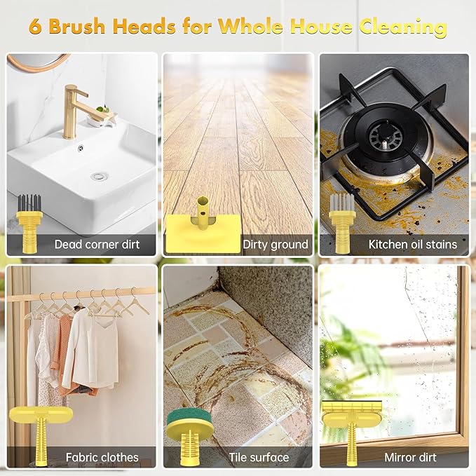 Steam Mop with Detachable Handheld Steam Cleaner for Home Cleaning,13OZ Water Tank,with Handheld 6-in-1 Multi-function Attachments for Hardwood Floors,Clothes,Windows,Tiles Grout and Furniture-Ruum Studio Home