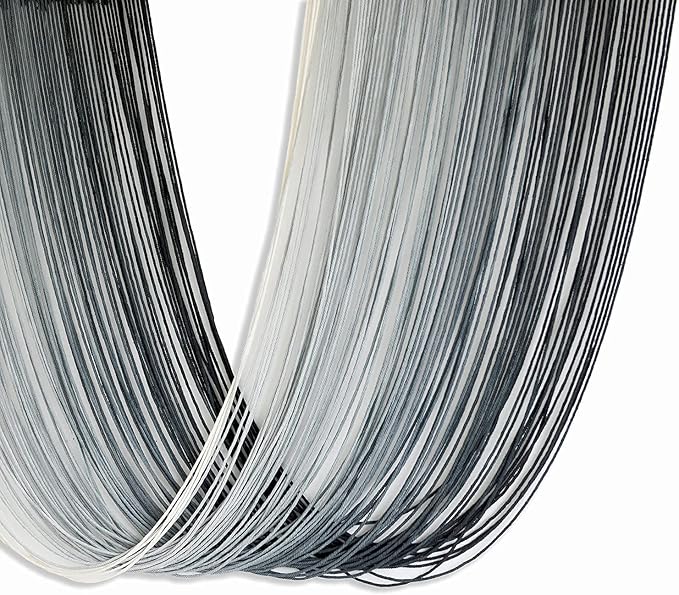 Flber Macrame Wall Hanging Large-Scale Dip-Dye Blue Bohemian Yarn Tapestry Home Room Wall Decor 57" Wx 35" L-Ruum Studio Home