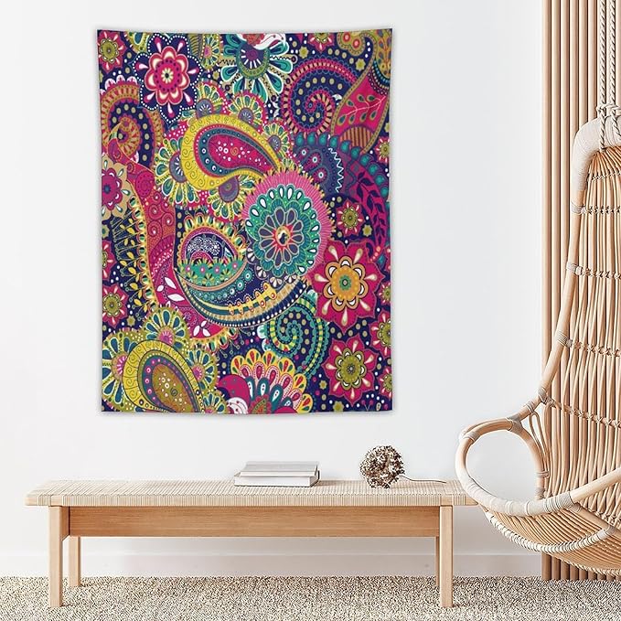 ICMOLYYENLO Tropical Green Plant Tapestry, Green Palm Leaves Natural Landscape Print Wall Tapestry for Bedroom Living Room Dormitory 60x60 Inch-Ruum Studio Home