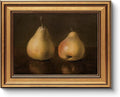 HUARCEY Gold Framed Vintage Wall Art for Living Room, Pear Fruits Painting Prints Shelf Decor for Kitchen, Aesthetic Bedroom Wall Art Decor, Christmas Gift for Friends or Family (Two Pears - 8"x10")-Ruum Studio Home