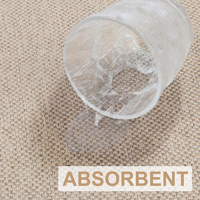 LEKEEPGO Door Mat 24"x47", Non Slip Door Mat Indoor Entrance, Rubber Backing Front Indoor Door mat Washable Absorbent Low-Profile Entryway Entry Resist Dirt Inside Door Mats, Khaki-Ruum Studio Home