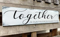 Farmhouse Bedroom Wall Art, Together is Our Favorite Place to Be,Rustic Wood Wall Hanging Quotes Master Bedroom Signs Family Plaque Home Decor for Wedding Decorations (Together) 6x18 Inch-Ruum Studio Home
