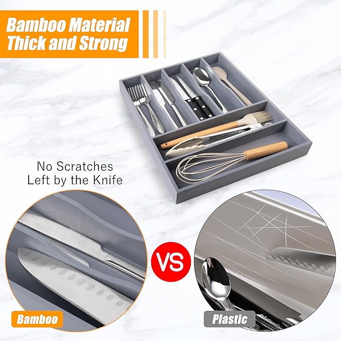 Kitchen Silverware Drawer Organizer and Storage Organizador Small De Cucharas y Tenedores Cubiertos Para Gavetas Cocina Para Gabinete Cajones Cocina Cajones Cocina Para Gabinete Hogar y Cocina Ofertas-Ruum Studio Home