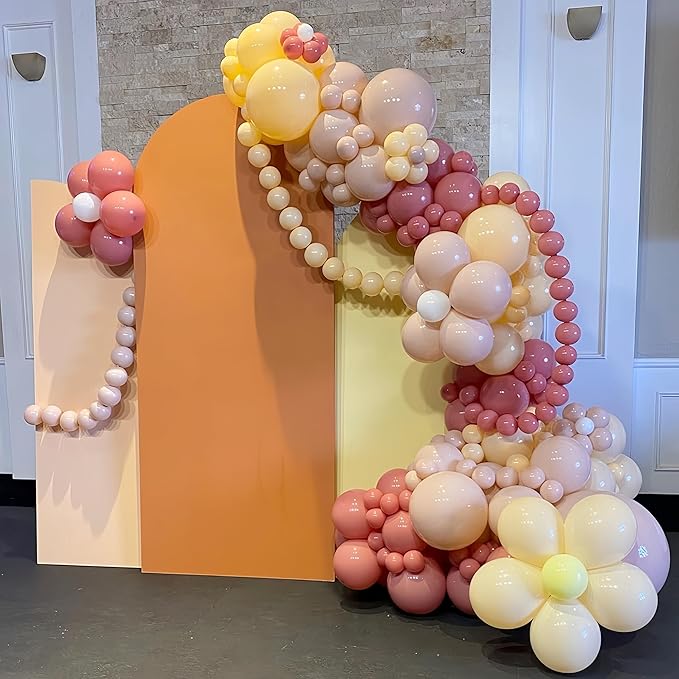 White Sand Linking Balloons, 100PCS 6 Inch Small Ivory Quick Link Balloons for Making Balloon Wall Heart Arch, Tails Balloon for Wedding Birthday Baby Shower Engagement Graduation Party Decorations-Ruum Studio Home