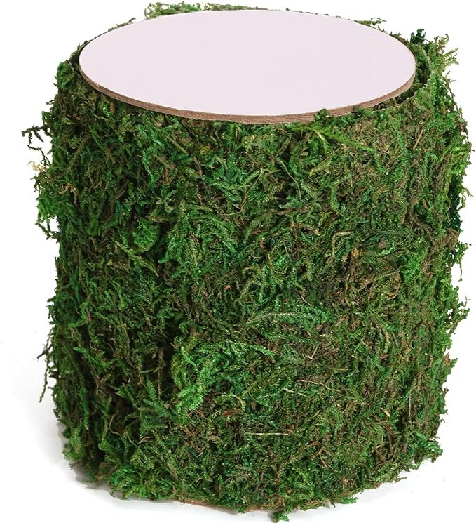Moss Roll, Dried Moss for Crafts, Moss Table Runner for Fairy Gardens, Wedding Woodland Decor, Preserved Moss Mat for Table Decoration (4" W x 48" L)-Ruum Studio Home