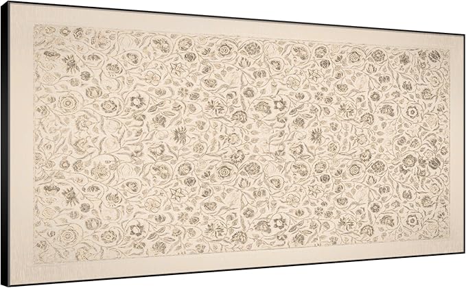 SIGNWIN 36"x72" Extra Large Framed Wall Art Vintage Botanical Sketch with Detailed Floral Pattern, Classic Nature Illustration for Home Living Room Bedroom Decor (Frame Assembly Required)-Ruum Studio Home