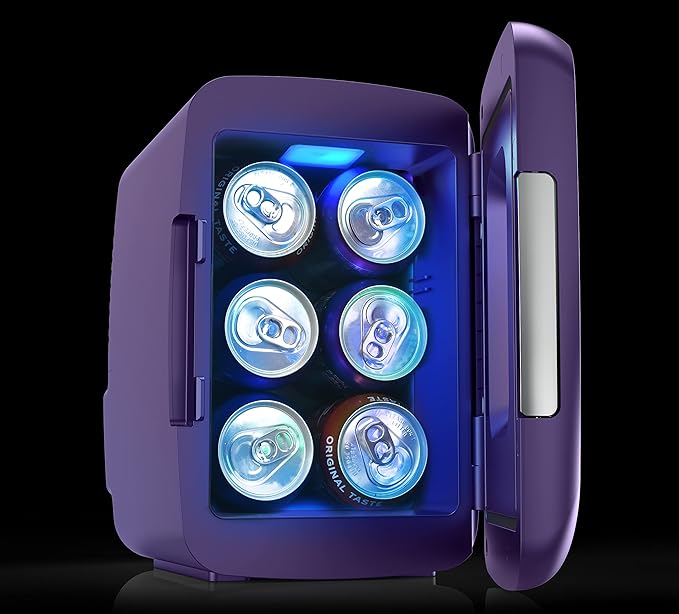 Frigidaire EFMIS179 Gaming Light Up Mini Beverage Refrigerator, Purplehaze-Ruum Studio Home