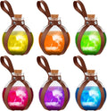 Patelai 6 Pcs Halloween Glass Potion Bottles with Belt Cork Renaissance Witch Costume Accessories Witch Props Potion Bottle for Halloween Party Decor Cosplay DIY Crafts Gift (Brown)-Ruum Studio Home