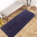 PURRUGS Dirt Trapping Door Mat 24" x 59", Non-Slip/Skid Machine Washable Entryway Rug, Dog Doormat, Super Absorbent Welcome Mat for Muddy Wet Shoes and Paws, Navy Blue-Ruum Studio Home