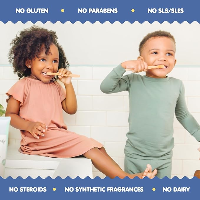 TUBBY TODD Fluoride Free Kids Toothpaste - Made with Xylitol - Safe Toothpaste for Baby, Toddler, Infant & Children - 4oz, 2 Pack - Watermelon Flavor-Ruum Studio Home