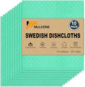 Swedish Dishcloths - 10 Pack Reusable Kitchen Dishcloths - Ultra Absorbent Dish Towels for Washing Dishes - Cellulose Sponge Cloth Cleaning Cloths - Green-Ruum Studio Home