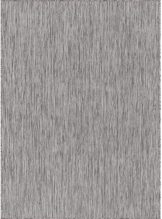 CAMILSON Outdoor Rug 8x10 Modern Area Rugs for Indoor and Outdoor Patios and Porches - Waterproof, Washable, Non-Shedding, Easy-to-Clean Outside Carpet (8 x 10, Solid - Silver Gray)-Ruum Studio Home