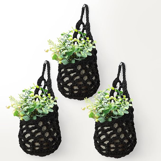 3PK Wall Planters for Indoor Plants, Macrame Plant Hanger | Wall Planter, Plant Hanger, Hanging Planter (3PK, for 4 inch Pot)-Ruum Studio Home