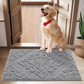 COSY HOMEER-Door-Mat-Non-Slip-Entryway-Rug 24”x36” Absorbent Welcome Mats Washable Dirt Trapper Door Mat Entrance Floor Mats for Front Back Doormats and Wet Shoes,Grey-Ruum Studio Home