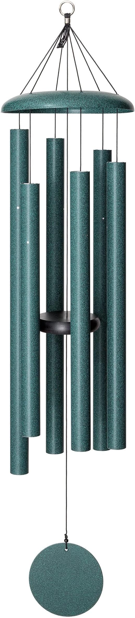 Corinthian Bells by Wind River – 50 inch Green Wind Chime for Patio, Backyard, Garden, and Outdoor Decor (Aluminum Chime) Made in The USA-Ruum Studio Home