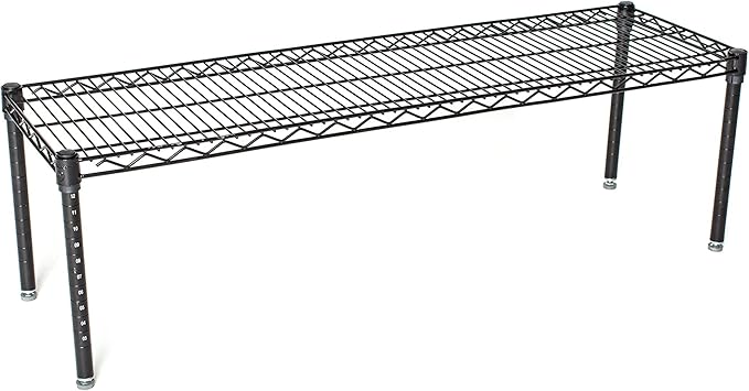 Omega Products Corporation 18" Deep x 60" Wide x 14" High Black Stationary Dunnage Rack-Ruum Studio Home