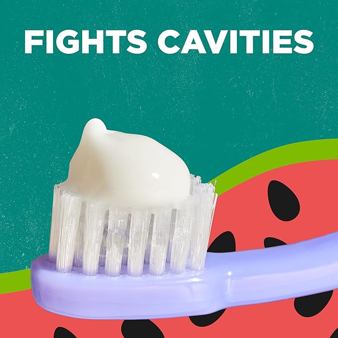 Tom’s of Maine Watermelon Wiggle Kids Toothpaste with Fluoride, Kids Natural Toothpaste, For Children Ages 2 and Up, Helps Prevent Cavities, 5.1 Oz 3 Pack-Ruum Studio Home