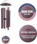 ASTARIN Personalized Wind Chimes for Memorial US Veteran, Deep Tone Wind Chimes for Loss of Loved One Brothers Sisters, Thank You Veteran Solider-Ruum Studio Home