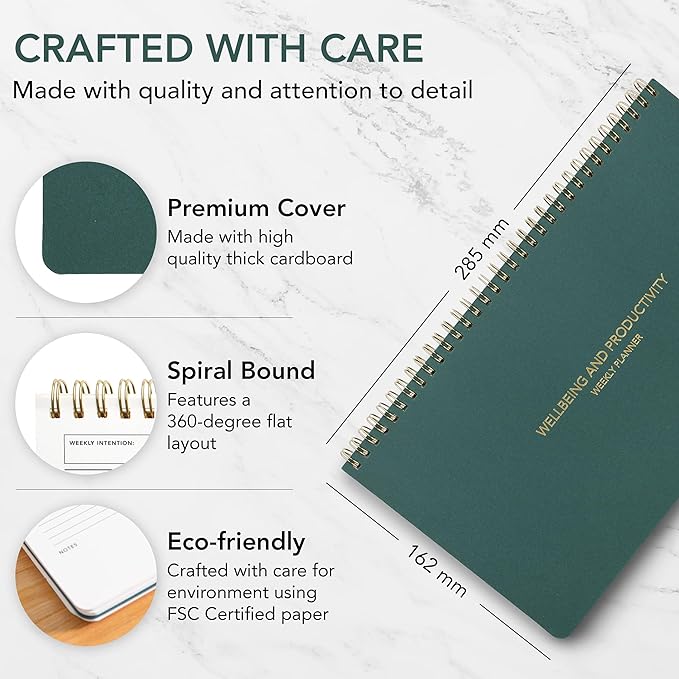 Zen & Flow - Undated Weekly Planner, Dashboard Desk Pad, To Do List Notepad, Productivity, Habit Tracker, Desk Notepad, Dashboard Planner-Ruum Studio Home