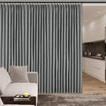 Room Divider Curtains Screen Partitions, Linen Look 100% Blackout Drapery 102 Inches Long, 100" Wide Pinch Pleated Window Drapes, Privacy Protecting, Light Blocking, (1 PC, Mid Grey)-Ruum Studio Home
