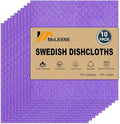 Swedish Dishcloths - 10 Pack Reusable Kitchen Dishcloths - Ultra Absorbent Dish Towels for Washing Dishes - Cellulose Sponge Cloth Cleaning Cloths - Purple-Ruum Studio Home