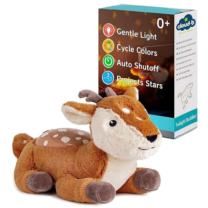 Cloud b Calming Nightlight Star Projector | Gentle Brightness | 3 Colors | 3 Constellations | Auto-Shutoff | Twilight Buddies®- Fawn-Ruum Studio Home