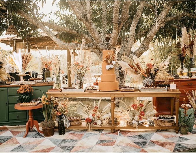 Natural Dried Pampas Grass Decor, Beige Pampas Grass, Bunny Tails Dried Flowers, Reed Grass Bouquet for Wedding Boho Flowers Home Table Decor, Rustic Farmhouse Party (100 in Total )-Ruum Studio Home