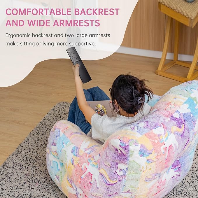 Recaceik Bean Bag Chair, Bean Bag Sofa Chair with Armrests Stuffed High-Density Foam, Lazy Sofa Comfy Chairs BeanBag Chair for Adults in Living Room,Bedroom Reading-Ruum Studio Home