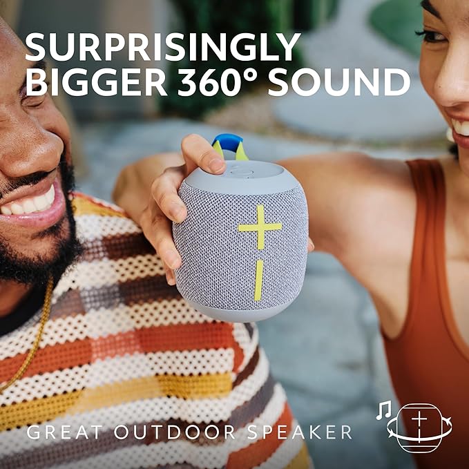 Ultimate Ears WONDERBOOM 4 Waterproof Bluetooth Outdoor Speakers with Big Bass & 360-Degree Sound, Dustproof Floating Wireless Speaker, 131ft Range - Black-Ruum Studio Home