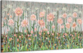 amatop Large Floral Wall Art Modern Abstract Flower Field Canvas Picture Botanical Artwork Rustic Wall Decor for Living Room Bedroom Pink Green Blooming Wildflower Forest Nature Art Print 48x24in-Ruum Studio Home