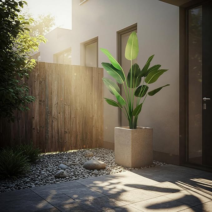 Worth Garden Artificial Bird of Paradise Plant 5.9ft, Tall Faux Tropical Tree for Home and Office Décor, Lifelike Greenery for Indoor and Outdoor Use-Ruum Studio Home