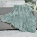 GONAAP Fuzzy Faux Fur Throw Blanket Twin Size Ice Blue Super Soft Cozy Plush Fuzzy Shaggy Blanket for Couch Sofa Bed (Ice Blue, Twin(60"x80"))-Ruum Studio Home