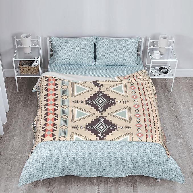 Boho Throw Blanket for Couch Bed Sofa Living Room, Western Flannel Fleece Blanket Soft Cozy Lightweight Breathable Fluffy Durable Gifts for Men Women 50 x 60 Inch-Ruum Studio Home
