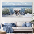HGUAOA Coastal Wall Art - Large Landscape Wall Pictures for Living Room, Bedroom Pictures, Ocean Beach Artwork, Blue Wall Art, Above Bed Decor, Coastal Landscape Wall Art, Beach Pinting-Ruum Studio Home