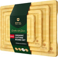 ROYAL CRAFT WOOD Wooden Cutting Boards for Kitchen Meal Prep & Cutting - Bamboo Wood Cutting Board Set with Deep Juice Groove Side Handles - Charcuterie & Chopping Butcher Block for Meat (4 Pcs)-Ruum Studio Home