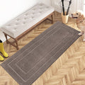 PURRUGS Dirt Trapping Door Mat 24" x 59", Non-Slip/Skid Machine Washable Entryway Rug, Dog Doormat, Super Absorbent Welcome Mat for Muddy Wet Shoes and Paws, Grayish Brown-Ruum Studio Home