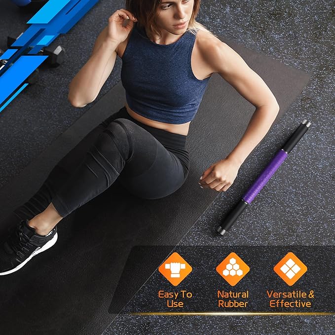 Muscle Roller Stick, Massage Roller for Muscle Deep Tissue Massage, Calf Roller for Myofascial Release, Therapy Roller Stick for Back, Legs, Arms, Waist, and Shoulders Full Body Use (Purple)-Ruum Studio Home