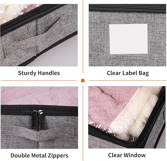 Fixwal 2 Pack Under Bed Storage Containers, Below 4.5 Inches Low Profile Underbed Organizer Clothes Storage with Sturdy Sidewalls and Bottom-Ruum Studio Home