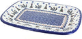 Blue Rose Polish Pottery Arctic Holidays Large Rectangular Serving Platter-Ruum Studio Home