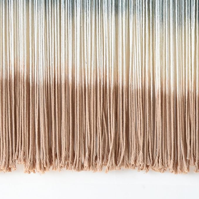 IOWER Large Macrame Wall Hanging Dip Dye Craftsmanship Fiber Yarn Wall Art Boho Wall Decor Home Decor 57''W x 35''L-Ruum Studio Home