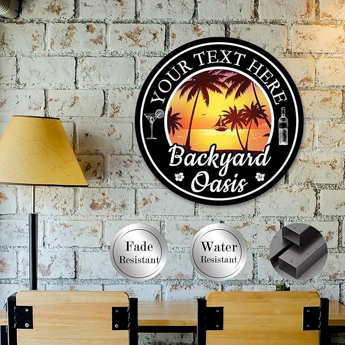 Personalized Metal Sign - Custom Name Wall Decor for Indoors/Outdoors, Last Name Sign 10-36 Inch, Rust-Proof Steel, Perfect Housewarming & Wedding Gift - MADE IN USA-Ruum Studio Home