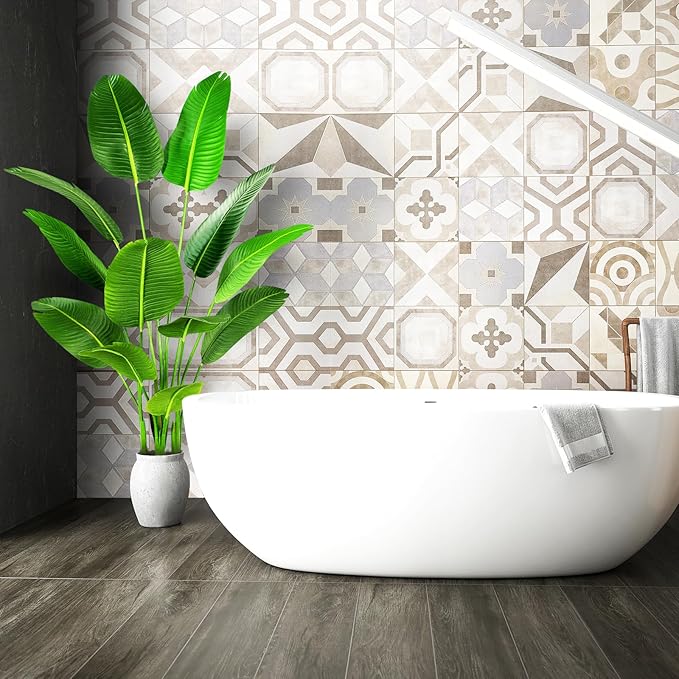 5.5ft Artificial Silk Bird of Paradise Palm Tree (65in) with 12 Trunks Faux Tree and Plastic Nursery Pot, Fake Plant for Office House Farmhouse Living Room Home Decor (Indoor/Outdoor)-Ruum Studio Home