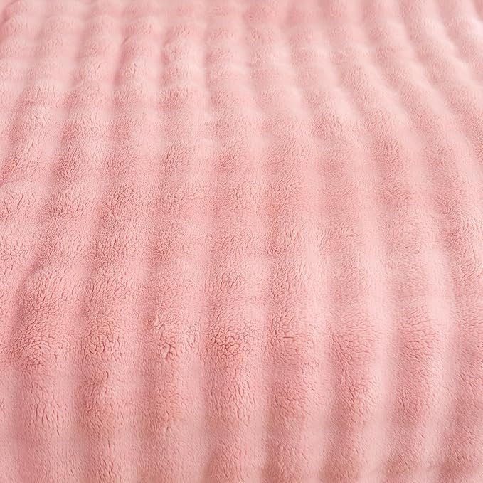 YUSOKI Luxury 3D Bubble Throw Blanket 5lb,All Ages,Home Decoration, (Light Pink,90 * 90inches)-Ruum Studio Home